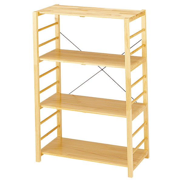 ビッグシェルフ ラック 棚 木製 ウッドラック 飾り棚 4段 古材 古木 収納