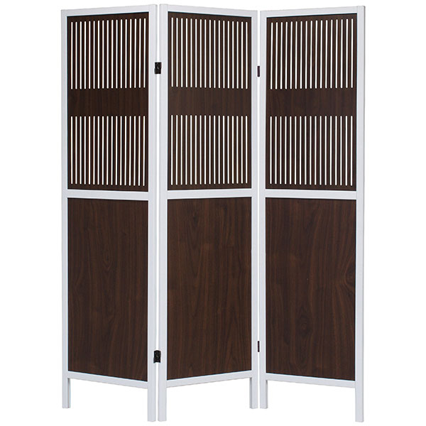 天然木スクリーン(パーテーション/衝立) 3連 ナチュラル 高さ160cm 木製