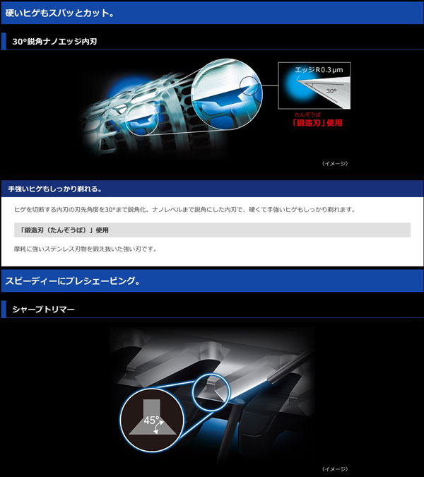 髭剃り 電気シェーバー Panasonic ラムダッシュ ES-ST39 電動シェーバー 充電 髭剃り男性用 - エイムキューブ画像3
