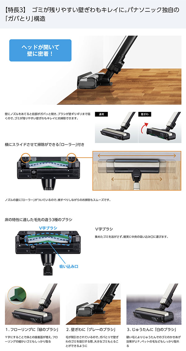 スティック型 掃除機 Panasonic MC-PBU510J 紙パック式 掃除機