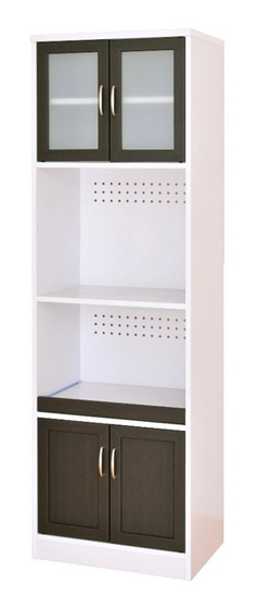 電子レンジ台 幅58cm 高さ182cm スライド棚付 レンジボード キッチンボード 2口コンセント搭載 -  aimcube（エイムキューブ）-インテリア・家具・雑貨・ハンドメイド作品