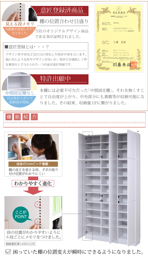 上置き棚 扉付 幅120.5cm 奥行31.5cm 本棚用 書棚用 収納ラック 上棚 ...