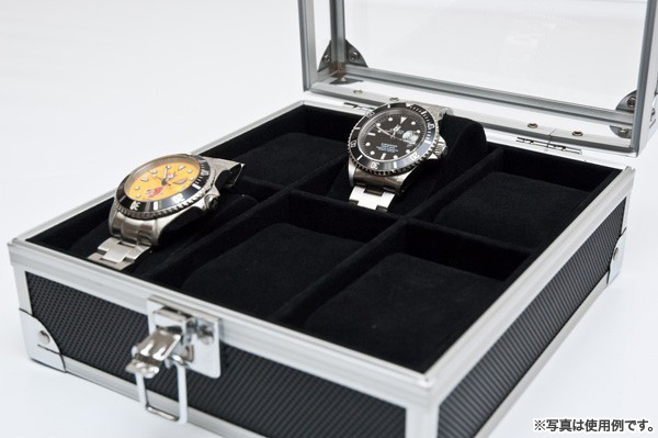 アルミウォッチケース6本用 腕時計収納ボックス 腕時計ケース コレクションケース 小物収納
