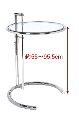 アウトレット大セール アイリーン グレイ ガラスサイドテーブル リプロダクト品 サイドテーブル
