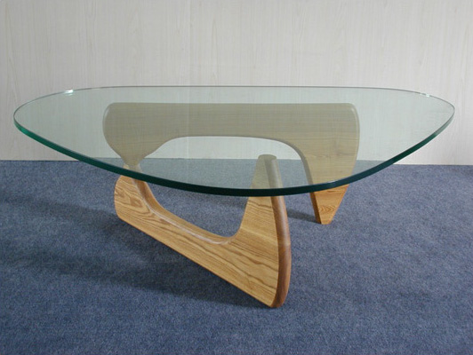 イサムノグチ・コーヒーテーブル／全３色 デザイナーズ、天板19mm厚ガラステーブル ノグチテーブル