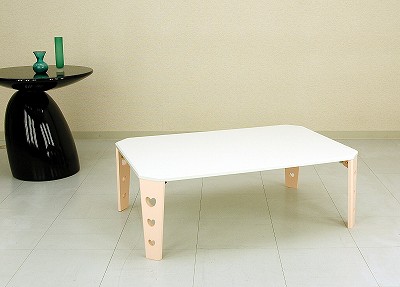 かわいい折り畳み式脚リビングテーブル90cm幅 ピンク センターテーブル ローテーブル パステルカラー Aimcube エイムキューブ インテリア 家具 雑貨 ハンドメイド作品