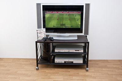 棚付 テレビ台 幅100cm 縦置きゲーム対応 AVラック Wii対応ラック 