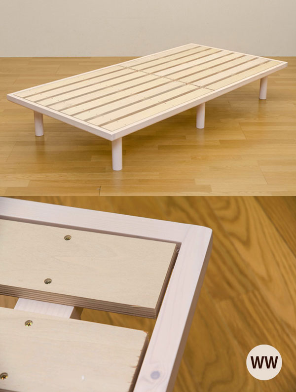 WIND　スノコベッドシングル　DBR/NA/WW WINDスノコベッドシングルDBR/NA/WW