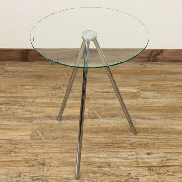 ガラステーブル ソファサイドテーブル コーヒーテーブル 3本脚 