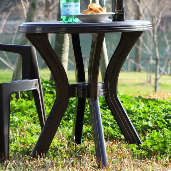 ガーデンテーブル ラウンドテーブル 屋外テーブル 直径67cm アウトドアテーブル 円形 机 ガーデン パラソル設置穴搭載 -  aimcube（エイムキューブ）-インテリア・家具・雑貨・ハンドメイド作品